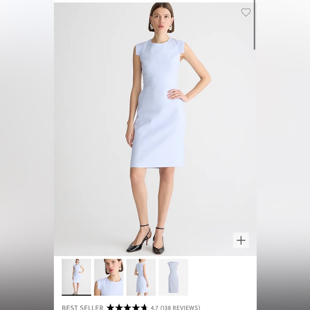 J crew women’s size 10 resume dress NWT periwinkle cap sleeves